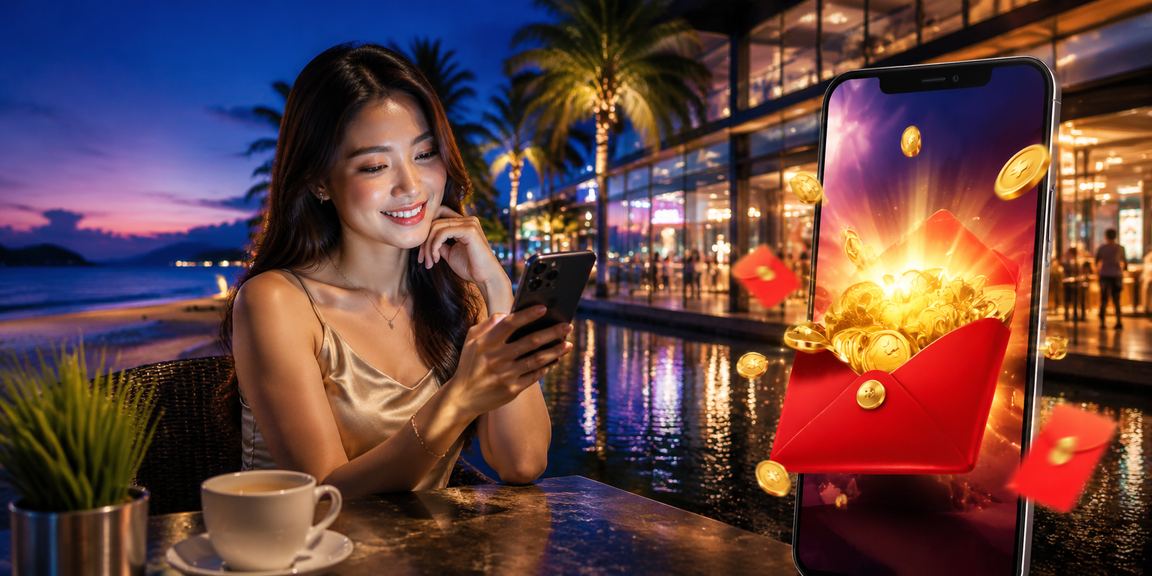Chinese New Year bonus red envelope in Langkawi with a festive and joyful atmosphere